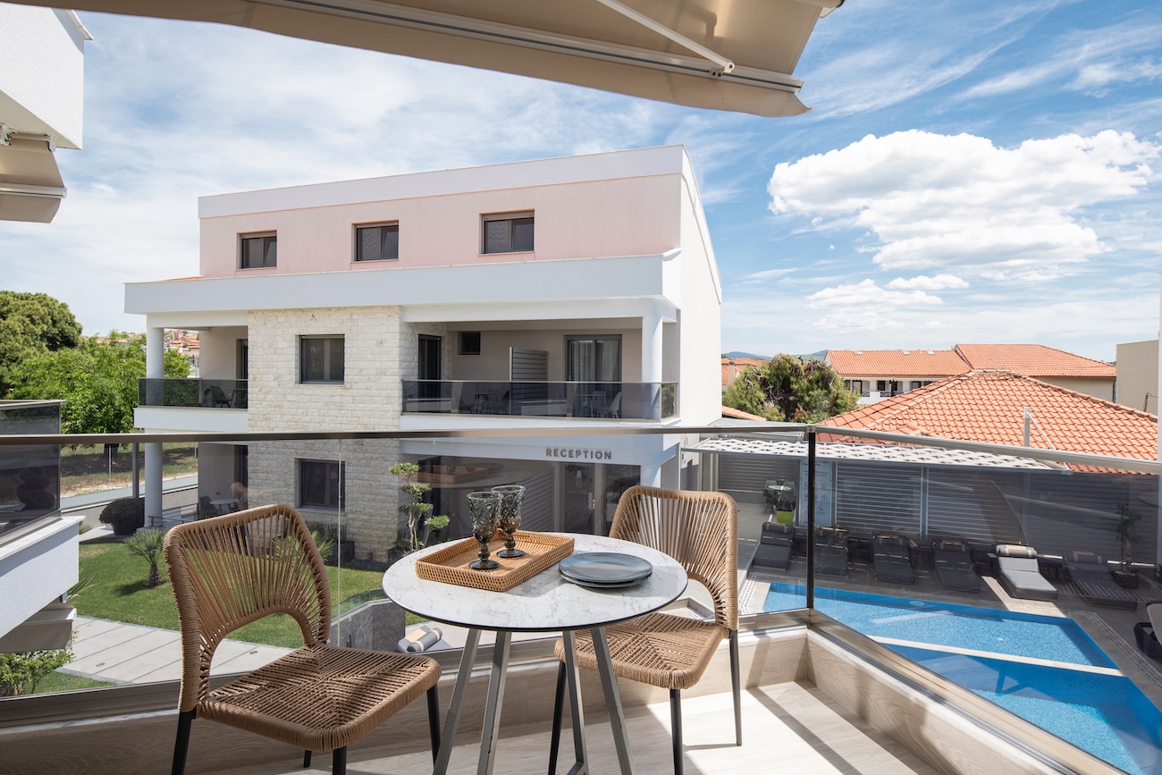 Tiara Holidays - Leon Villas - One Bedroom Maisonette - balcony